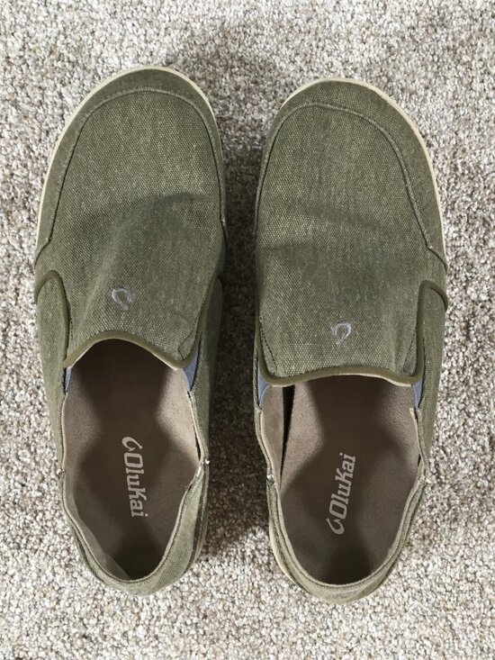 Olukai Nohea Lole Slip On Shoes Mens Size 11 M Tan Brown Canvas Drop In Heel main image 7